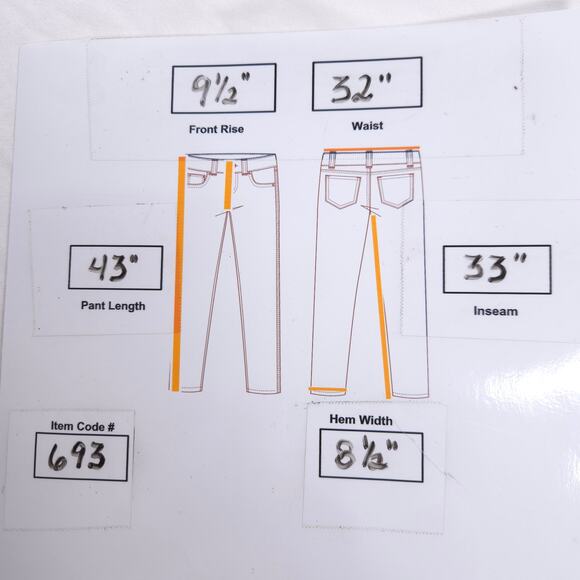 Adriano Goldschmied Straight Button Zip Medium Wash Jeans Mens Size 32x34 Blue - Picture 8 of 8